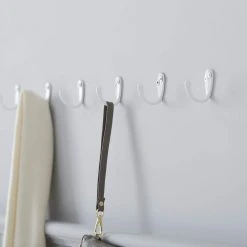 Home Decorators Collection 1-13/16 in. White Wall Hook (6-Pack) -Flora Home Decorators Soldes white home decorators collection hooks 63104 77 1000