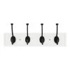 Home Decorators Collection 18 in. White Hook Rack with 4 Oil-Rubbed Bronze Pill Top Hooks 2 Home Decorators Collection 18 in. White Hook Rack with 4 Oil-Rubbed Bronze Pill Top Hooks -Flora Home Decorators Soldes white home decorators collection hooks 64101 64 1000