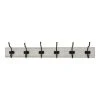 Home Decorators Collection Snap Install 27 in. Farmhouse White Hook Rack with 6 Matte Black Hooks -Flora Home Decorators Soldes white home decorators collection hooks 64181 64 1000