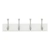 Home Decorators Collection 18 in. White Hook Rack with 4 Satin Nickel Hooks (2-Pack) 1 Home Decorators Collection 18 in. White Hook Rack with 4 Satin Nickel Hooks (2-Pack) -Flora Home Decorators Soldes white home decorators collection hooks 64371 64 1000