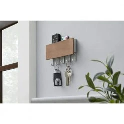 Home Decorators Collection 7 in. Hook Rack with Storage and 5 Satin Nickel Hooks 11 Home Decorators Collection 7 in. Hook Rack with Storage and 5 Satin Nickel Hooks -Flora Home Decorators Soldes white home decorators collection hooks 64541 31 1000