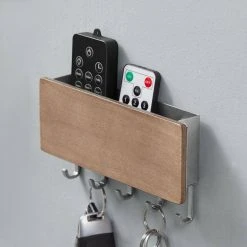 Home Decorators Collection 7 in. Hook Rack with Storage and 5 Satin Nickel Hooks 9 Home Decorators Collection 7 in. Hook Rack with Storage and 5 Satin Nickel Hooks -Flora Home Decorators Soldes white home decorators collection hooks 64541 4f 1000