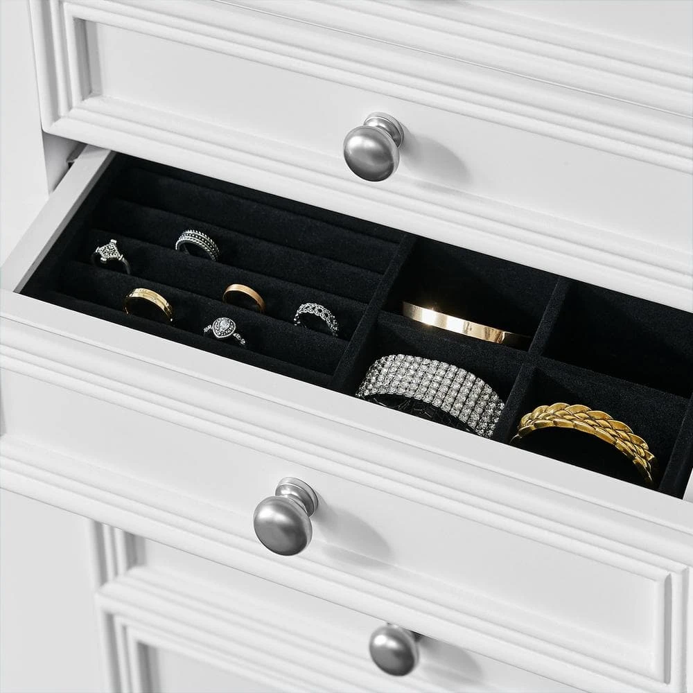 Home Decorators Collection Bradstone White Jewelry Armoire 7 Home Decorators Collection Bradstone White Jewelry Armoire - Image 5