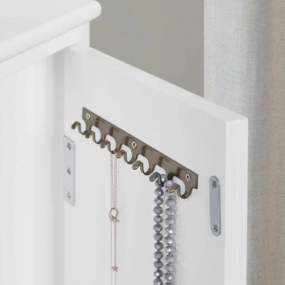 Home Decorators Collection Bradstone White Jewelry Armoire 6 Home Decorators Collection Bradstone White Jewelry Armoire - Image 4