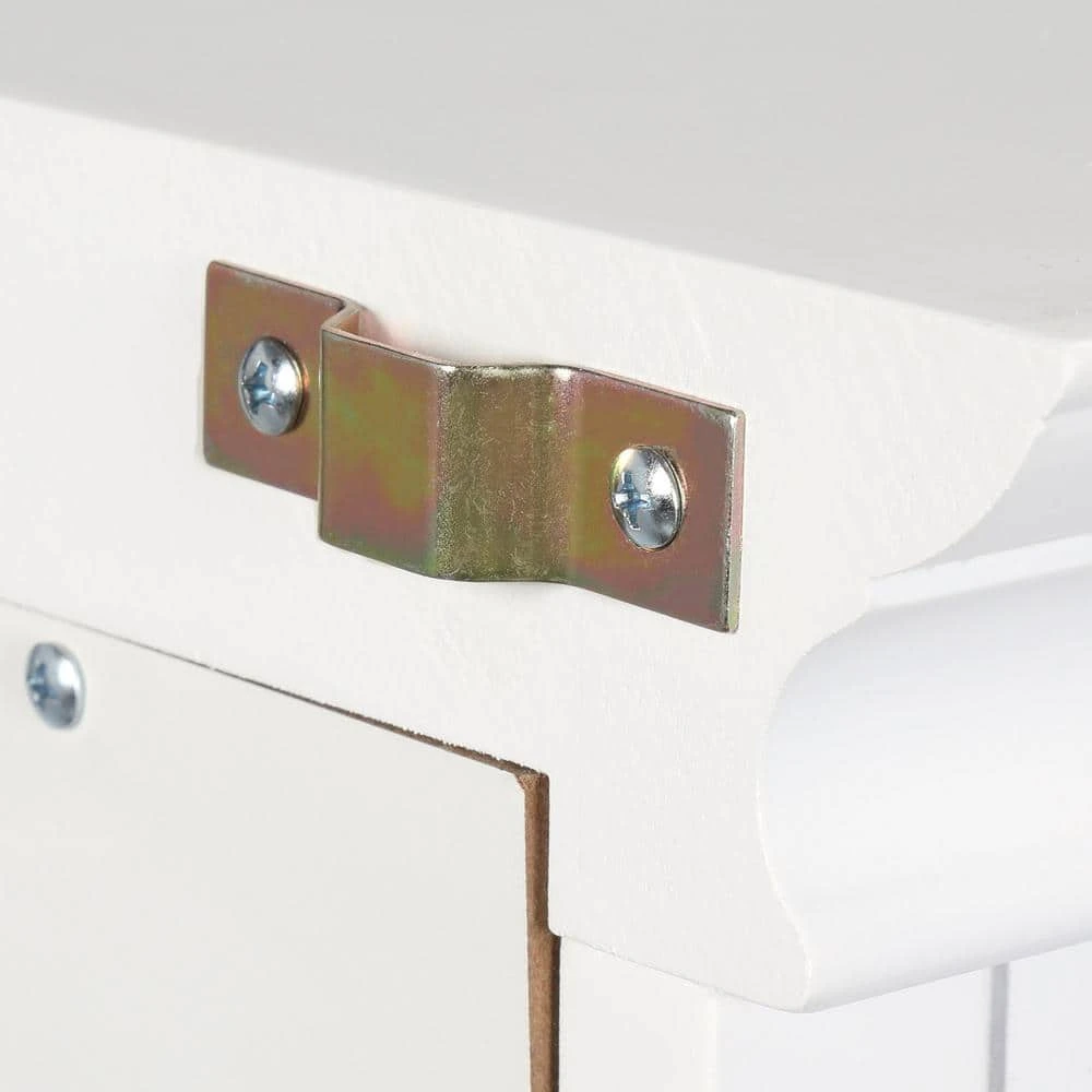 Home Decorators Collection Hampton Harbor 25 in. W x 14 in. D x 52-1/2 in. H Linen Cabinet with Drawer in White 6 Home Decorators Collection Hampton Harbor 25 in. W x 14 in. D x 52-1/2 in. H Linen Cabinet with Drawer in White - Image 4