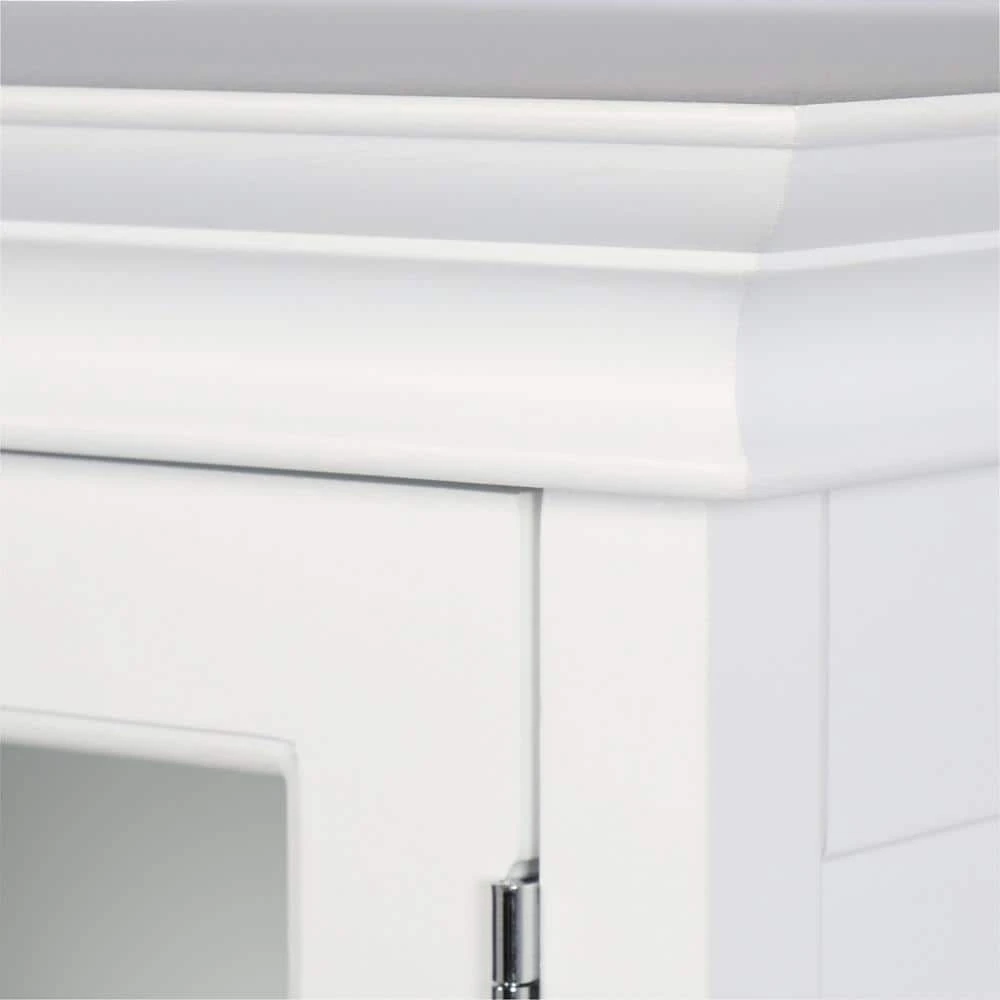 Home Decorators Collection Hampton Harbor 25 in. W x 14 in. D x 52-1/2 in. H Linen Cabinet with Drawer in White 5 Home Decorators Collection Hampton Harbor 25 in. W x 14 in. D x 52-1/2 in. H Linen Cabinet with Drawer in White - Image 3