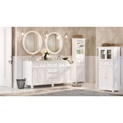 Home Decorators Collection Hampton Harbor 25 in. W x 14 in. D x 52-1/2 in. H Linen Cabinet with Drawer in White 16 Home Decorators Collection Hampton Harbor 25 in. W x 14 in. D x 52-1/2 in. H Linen Cabinet with Drawer in White -Flora Home Decorators Soldes white home decorators collection linen cabinets bf 22673 wh c3 1000