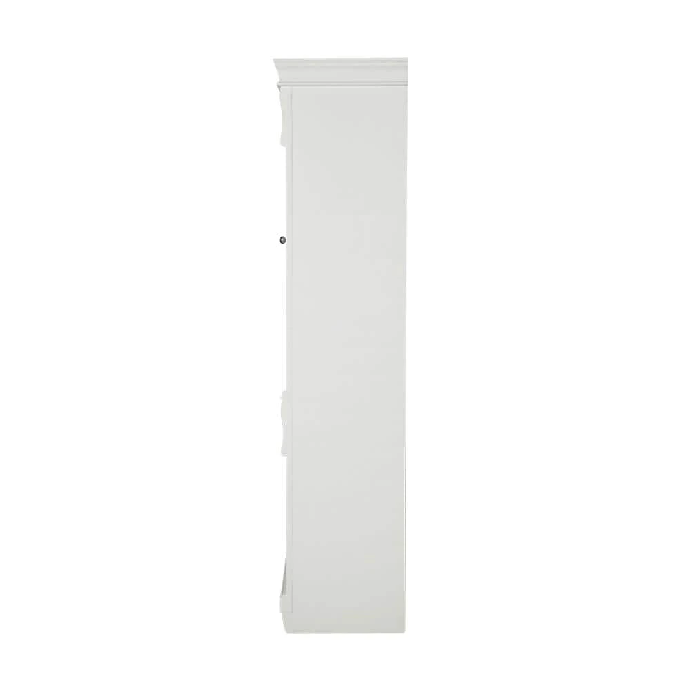 Home Decorators Collection Naples 24 in. W x 17 in. D x 74 in. H Bathroom Linen Cabinet in White 4 Home Decorators Collection Naples 24 in. W x 17 in. D x 74 in. H Bathroom Linen Cabinet in White - Image 3