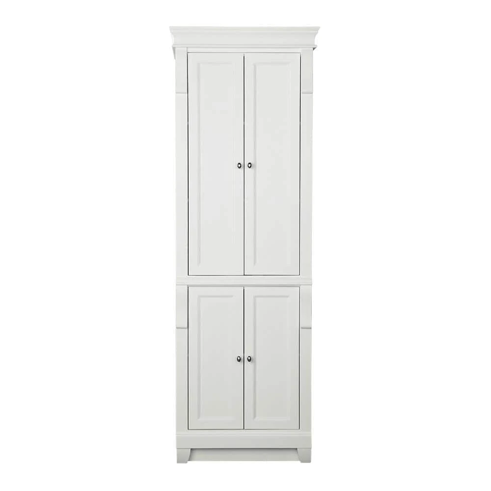 Home Decorators Collection Naples 24 in. W x 17 in. D x 74 in. H Bathroom Linen Cabinet in White 2 Home Decorators Collection Naples 24 in. W x 17 in. D x 74 in. H Bathroom Linen Cabinet in White