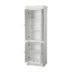 Home Decorators Collection Naples 24 in. W x 17 in. D x 74 in. H Bathroom Linen Cabinet in White 10 Home Decorators Collection Naples 24 in. W x 17 in. D x 74 in. H Bathroom Linen Cabinet in White -Flora Home Decorators Soldes white home decorators collection linen cabinets nawl2474 77 1000