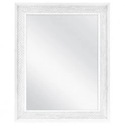 Home Decorators Collection 24 in. x 30 in. Fog Free Recessed or Surface Mount Herringbone Medicine Cabinet with Mirror