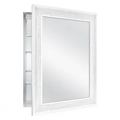 Home Decorators Collection 24 in. x 30 in. Fog Free Recessed or Surface Mount Herringbone Medicine Cabinet with Mirror 15 Home Decorators Collection 24 in. x 30 in. Fog Free Recessed or Surface Mount Herringbone Medicine Cabinet with Mirror -Flora Home Decorators Soldes white home decorators collection medicine cabinets with mirrors 83011 c3 1000