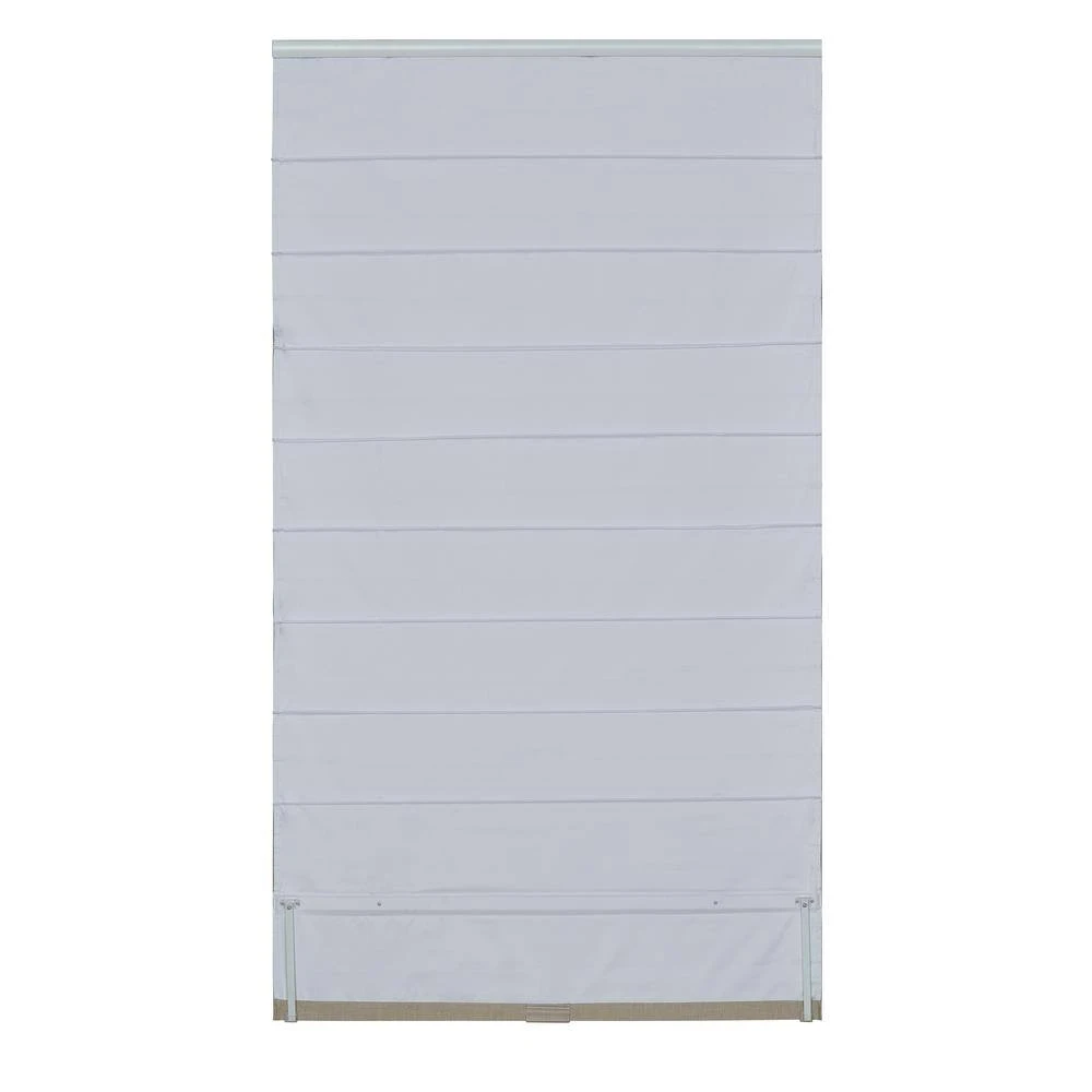 Home Decorators Collection Cordless Blackout Fabric Roman Shade 33X64 White 6 Home Decorators Collection Cordless Blackout Fabric Roman Shade 33X64 White - Image 4