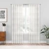 Home Decorators Collection White Geometric Rod Pocket Sheer Curtain - 54 in. W x 84 in. L -Flora Home Decorators Soldes white home decorators collection sheer curtains fzh04laflwht 64 1000