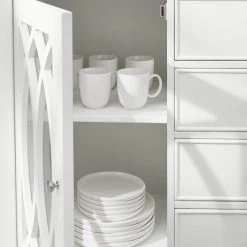 Home Decorators Collection Cliffmore White Glass Door Buffet with Elliptical Pattern -Flora Home Decorators Soldes white home decorators collection sideboards buffet tables m22074h3 a0 1000