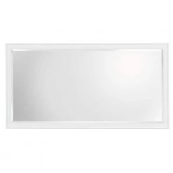 Home Decorators Collection 60 in. W x 31 in. H Framed Rectangular Beveled Edge Bathroom Vanity Mirror in White