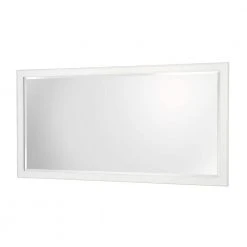 Home Decorators Collection 60 in. W x 31 in. H Framed Rectangular Beveled Edge Bathroom Vanity Mirror in White -Flora Home Decorators Soldes white home decorators collection vanity mirrors gawm3160 c3 1000