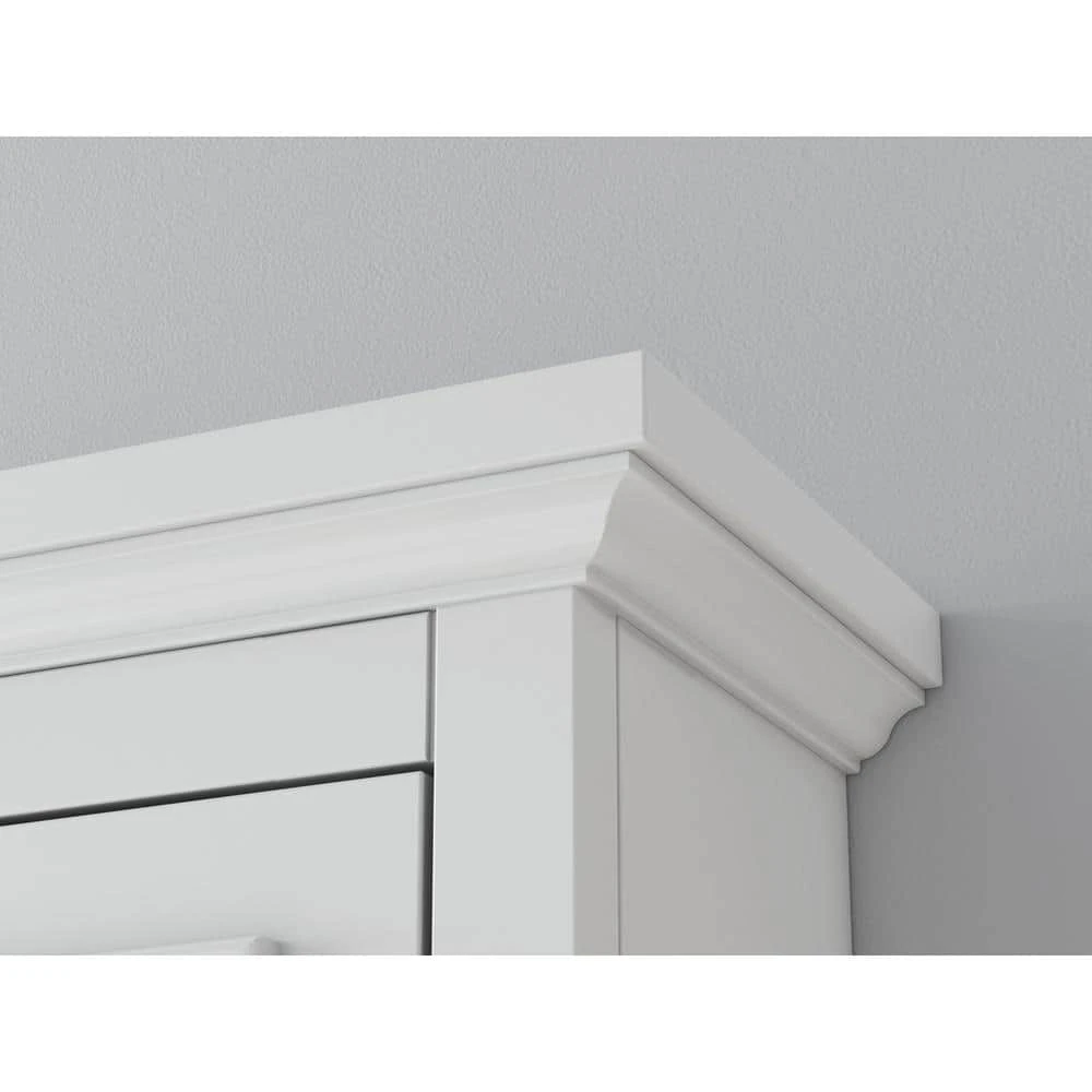 Home Decorators Collection Fremont 24 in. W x 30 in. H Framed Rectangular Beveled Edge Bathroom Vanity Mirror in White 7 Home Decorators Collection Fremont 24 in. W x 30 in. H Framed Rectangular Beveled Edge Bathroom Vanity Mirror in White - Image 5