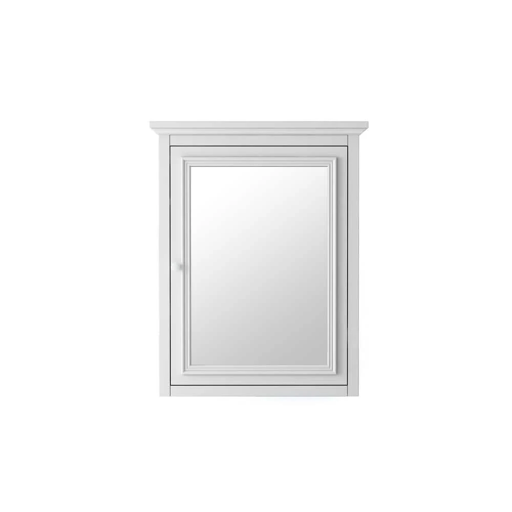 Home Decorators Collection Fremont 24 in. W x 30 in. H Framed Rectangular Beveled Edge Bathroom Vanity Mirror in White 3 Home Decorators Collection Fremont 24 in. W x 30 in. H Framed Rectangular Beveled Edge Bathroom Vanity Mirror in White