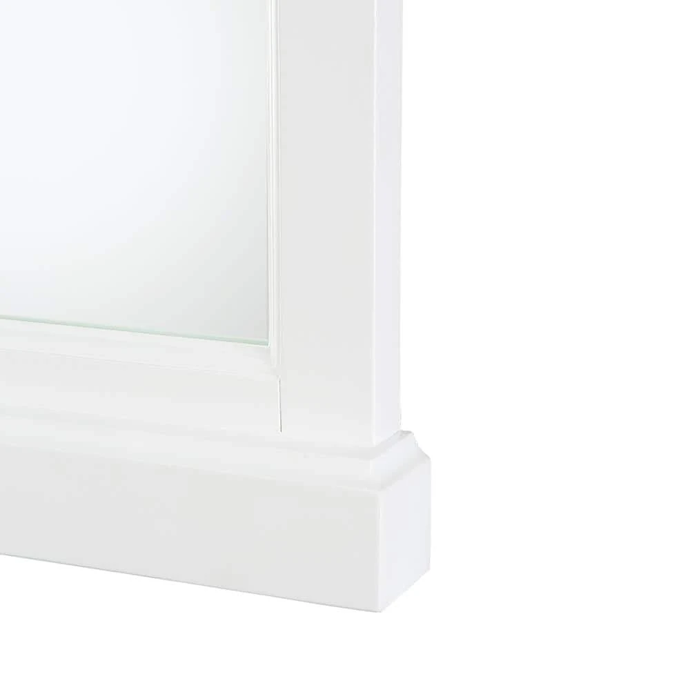 Home Decorators Collection 36 in. W x 32 in. H Framed Rectangular Bathroom Vanity Mirror in White 5 Home Decorators Collection 36 in. W x 32 in. H Framed Rectangular Bathroom Vanity Mirror in White - Image 3