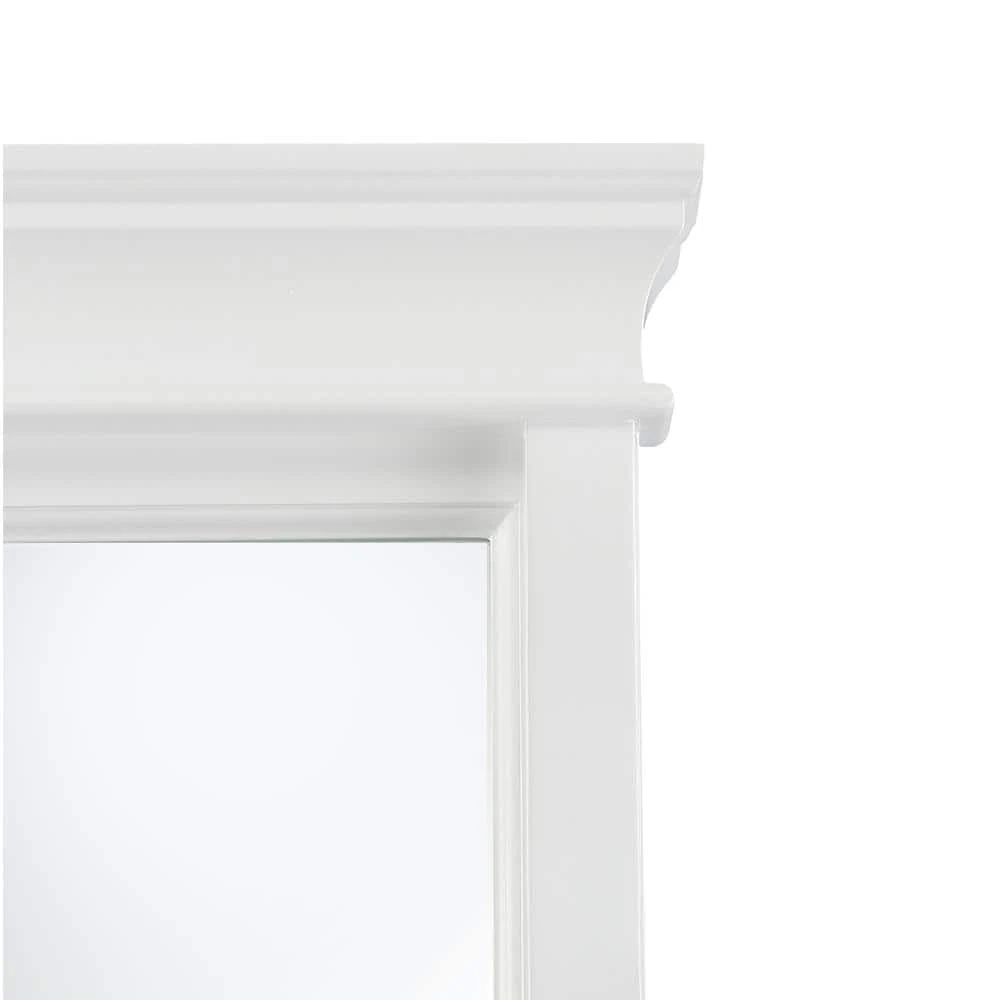 Home Decorators Collection 36 in. W x 32 in. H Framed Rectangular Bathroom Vanity Mirror in White 8 Home Decorators Collection 36 in. W x 32 in. H Framed Rectangular Bathroom Vanity Mirror in White - Image 6