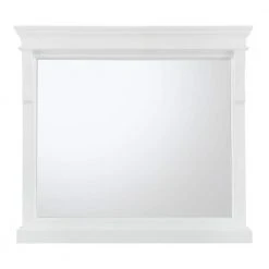 Home Decorators Collection 36 in. W x 32 in. H Framed Rectangular Bathroom Vanity Mirror in White