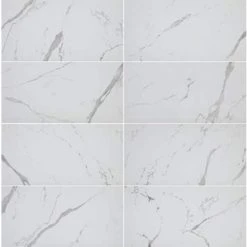 Home Decorators Collection Carrara Matte Rectified 12 in. x 24 in. Porcelain Floor and Wall Tile (13.3 sq. ft. /case) -Flora Home Decorators Soldes white matte home decorators collection porcelain tile chdeaj0212x24 4f 1000