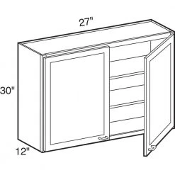 Home Decorators Collection Washington Vesper White Plywood Shaker Stock Assembled Wall Kitchen Cabinet Soft Close 27 in. x 30 in. x12 in. -Flora Home Decorators Soldes white thermofoil home decorators collection assembled kitchen cabinets w2730 wvw c3 1000