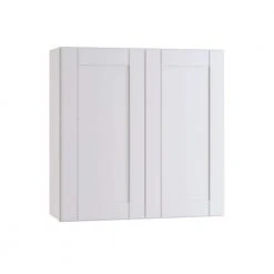 Home Decorators Collection Washington Vesper White Plywood Shaker Stock Assembled Wall Kitchen Cabinet Soft Close 30 in. x 30 in. x12 in.