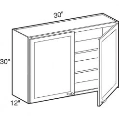 Home Decorators Collection Washington Vesper White Plywood Shaker Stock Assembled Wall Kitchen Cabinet Soft Close 30 in. x 30 in. x12 in. -Flora Home Decorators Soldes white thermofoil home decorators collection assembled kitchen cabinets w3030 wvw c3 1000
