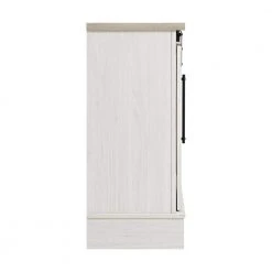 Home Decorators Collection Bramble 63 in. Freestanding Electric Fireplace TV Stand w/ Sliding Mesh Barn Door in White w/ Washed Blonde Walnut Top -Flora Home Decorators Soldes white walnut with blonde walnut home decorators collection freestanding electric fireplaces 1361fm 26 352 fa 1000