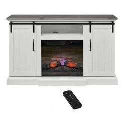 Home Decorators Collection Kerrington 60 in W. Freestanding Media Console Electric Fireplace TV Stand in White with Gray Top -Flora Home Decorators Soldes white with gray top home decorators collection freestanding electric fireplaces 150724 d4 1000