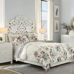 Home Decorators Collection Nadia Carved 3-Drawer Whitewash Nightstand (30 in. H x 23 in. W x 17 in. D) -Flora Home Decorators Soldes whitewash home decorators collection nightstands cac 20 015 4f 1000