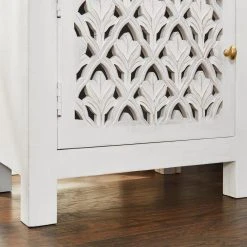 Home Decorators Collection Hallie Carved Single Door 1-Drawer Whitewash Nightstand (30 in. H x 22 in. W x 15 in. D) -Flora Home Decorators Soldes whitewash home decorators collection nightstands cac 20 035 1d 1000