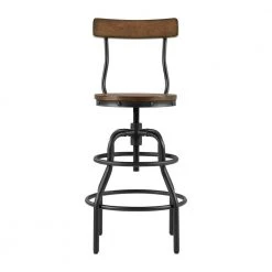 Home Decorators Collection Hamrick Industrial Adjustable Height Backed Bar Stool -Flora Home Decorators Soldes wood black iron home decorators collection bar stools bc9333c 77 1000