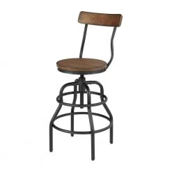 Home Decorators Collection Hamrick Industrial Adjustable Height Backed Bar Stool -Flora Home Decorators Soldes wood black iron home decorators collection bar stools bc9333c c3 1000