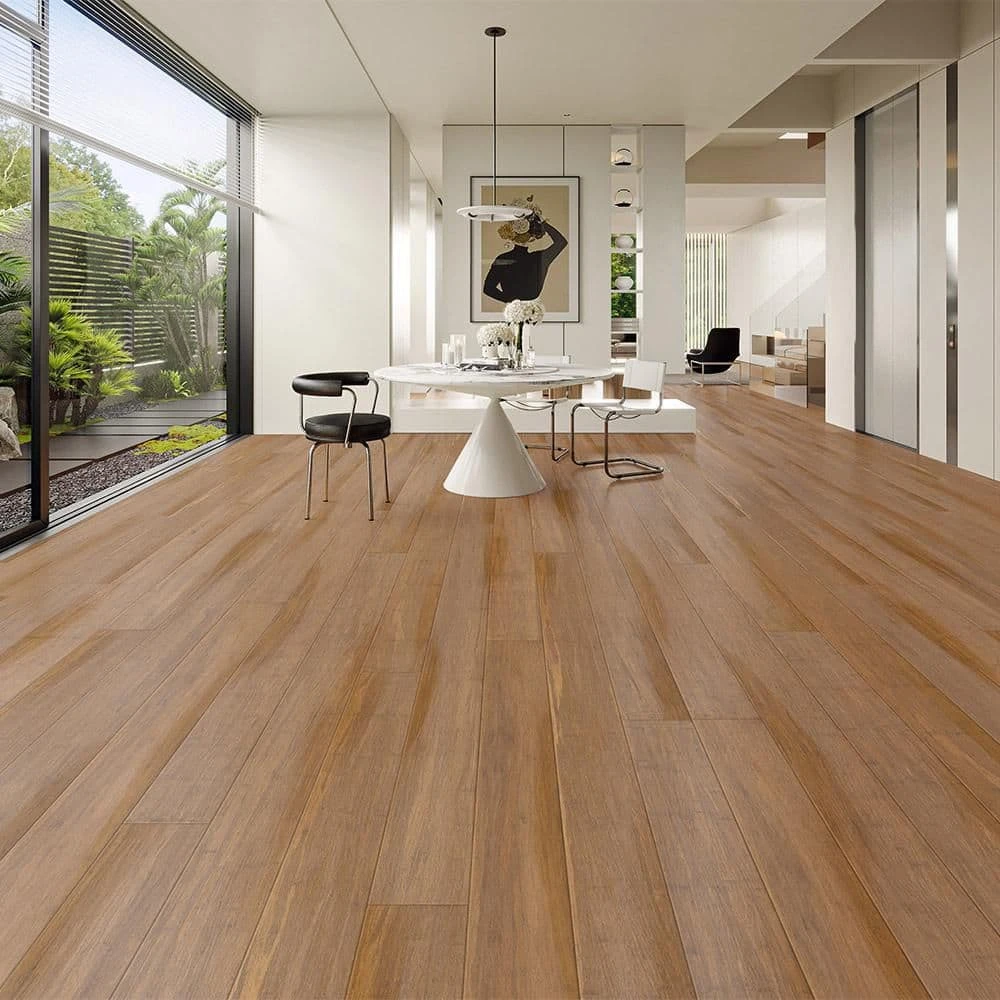 Home Decorators Collection Wire Brushed Strand Woven Sand 3/8 in. T x 5-1/8 in. W x 72-7/8 in. L Engineered Click Bamboo Flooring 7 Home Decorators Collection Wire Brushed Strand Woven Sand 3/8 in. T x 5-1/8 in. W x 72-7/8 in. L Engineered Click Bamboo Flooring - Image 5