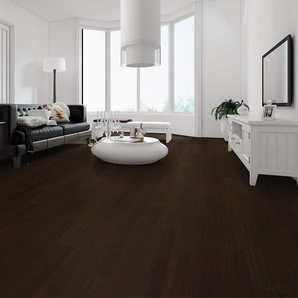 Home Decorators Collection Hand Scraped Strand Woven Wellington 3/8 in. T x 5-1/8 in. W x 36 in. L Engineered Click Bamboo Flooring 7 Home Decorators Collection Hand Scraped Strand Woven Wellington 3/8 in. T x 5-1/8 in. W x 36 in. L Engineered Click Bamboo Flooring - Image 5