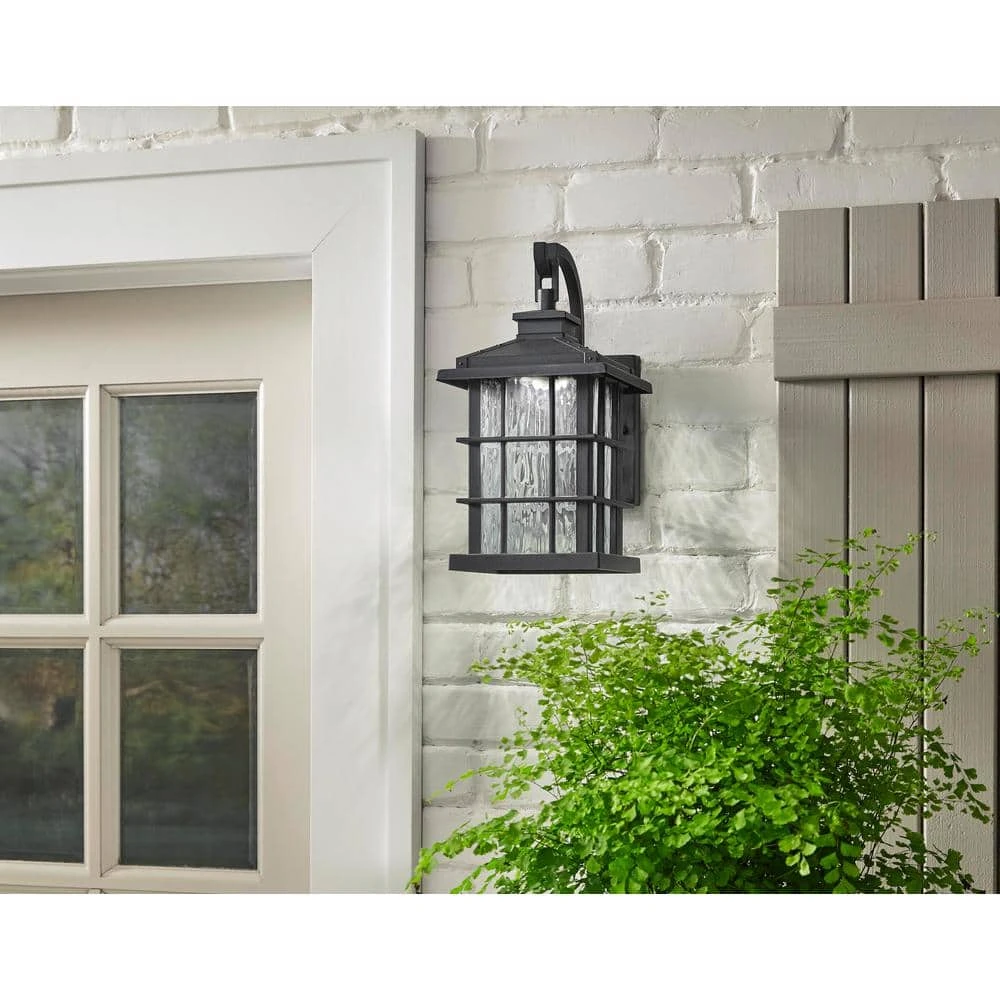 Home Decorators Collection Summit Ridge Collection Zinc Outdoor Integrated LED Dusk-to-Dawn Wall Lantern Sconce 4 Home Decorators Collection Summit Ridge Collection Zinc Outdoor Integrated LED Dusk-to-Dawn Wall Lantern Sconce - Image 2